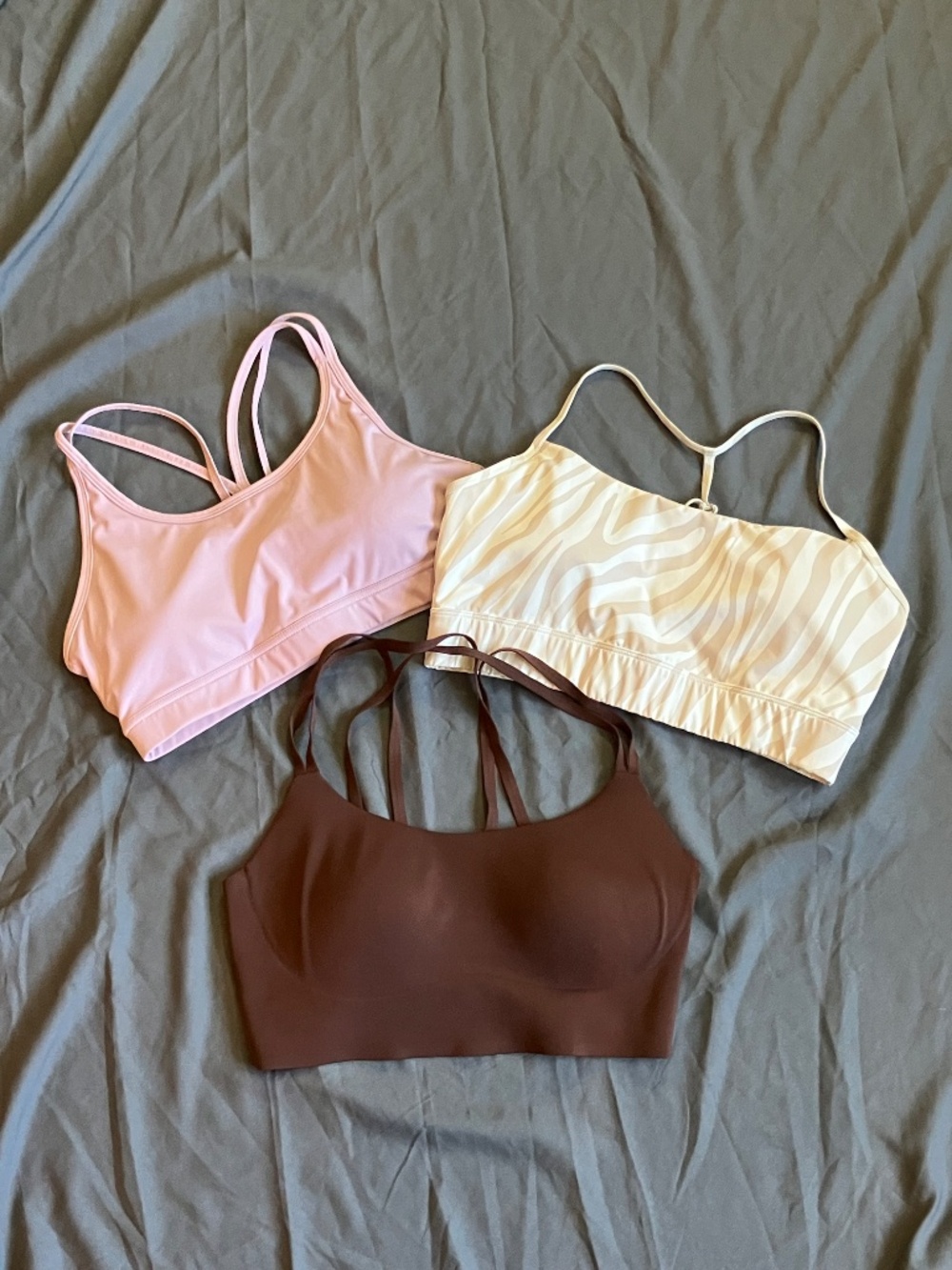 Strappy Sports Bra Trio (Size S/M)